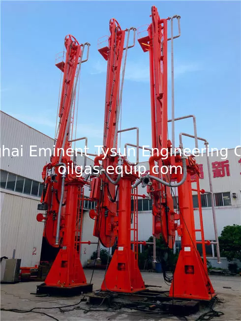 Electric-hydraulically powered marine loading arms Double pipelines transit LPG ammonia dangerous media